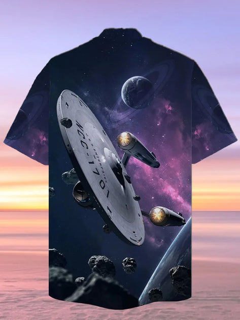 ASTRONAUT CATCHING STARS T-SHIRT DARK PURPLE main image 0
