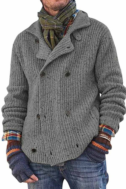 Men's Stand-up Collar Double Breasted Jacket – WildernessMans
