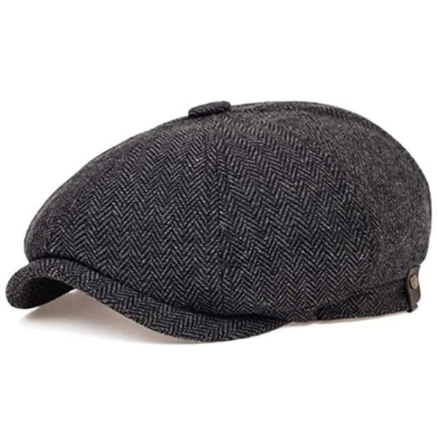 hat winter newsboy cap retro herringbone octagonal cap – WildernessMans